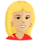 Woman - Medium Light emoji on Messenger